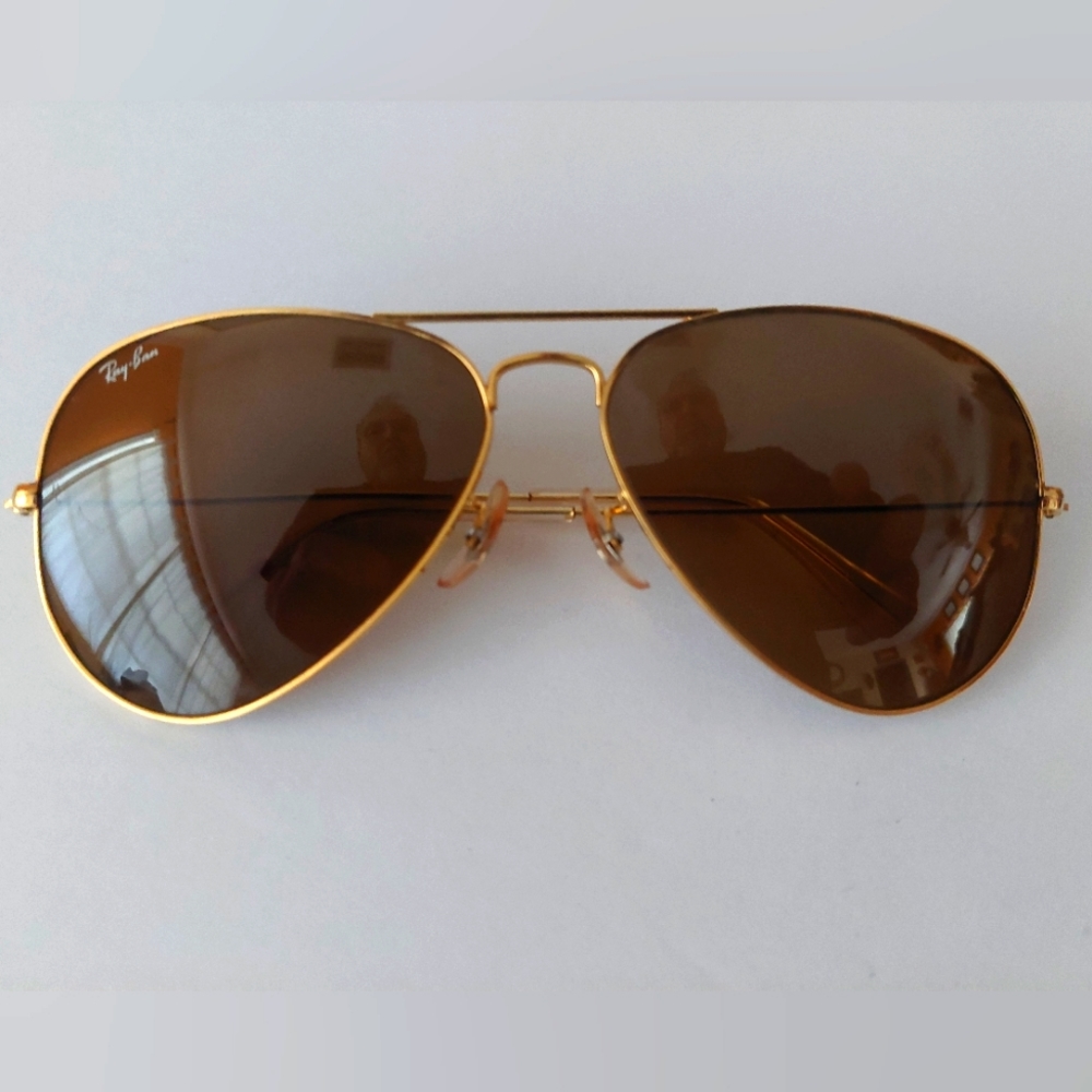 Vtg Ray Ban Aviator Sunglasses Brown B&L Lenses Made in USA Rare